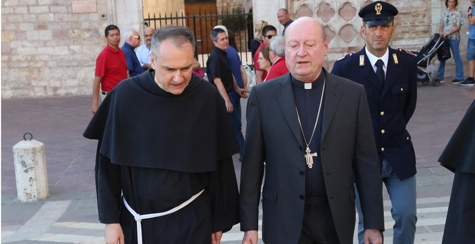 Padre Mauro Gambetti e il cardinale Ravasi
