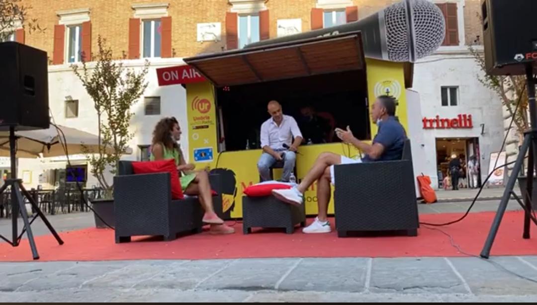 Andrea Franceschini intervista per Umbria radio Roberto Tarpani e Clara Pastorelli