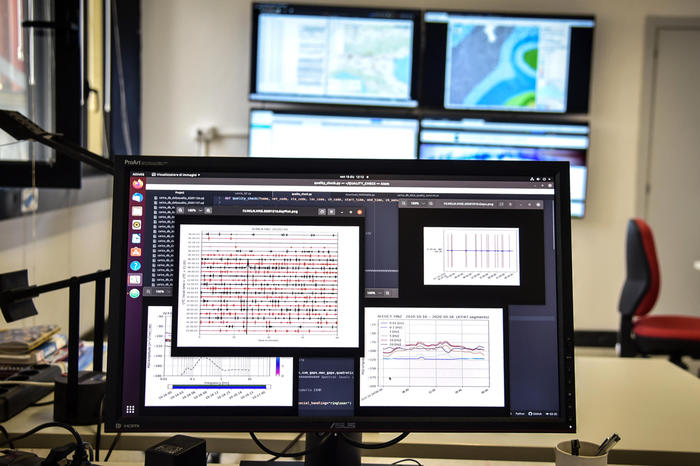I monitor di un sismografo