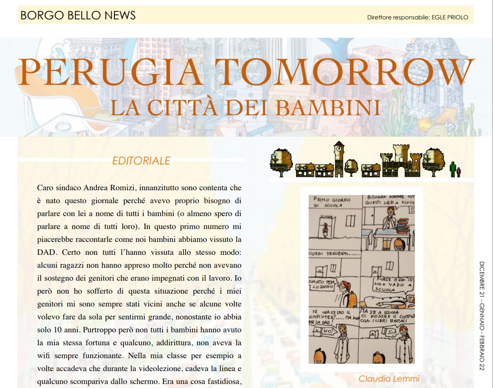 Perugia Tomorrow è il nuovo giornale scritto da bambini