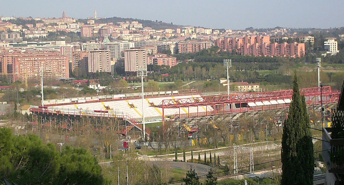 Lo stadio Renato Curi di Perugia