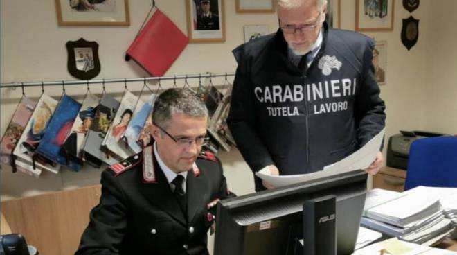 I carabinieri del Nucleo Ispettorato del Lavoro di Terni