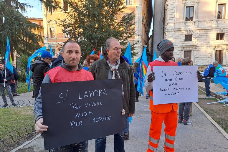 La manifestazione a Perugia